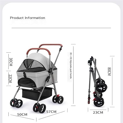 COCHE PASEADOR DESMONTABLE PARA MASCOTAS