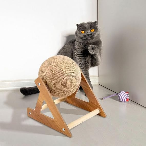 Rascador Bola Rotativa para Gatos