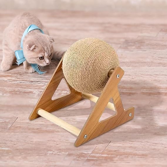Rascador Bola Rotativa para Gatos
