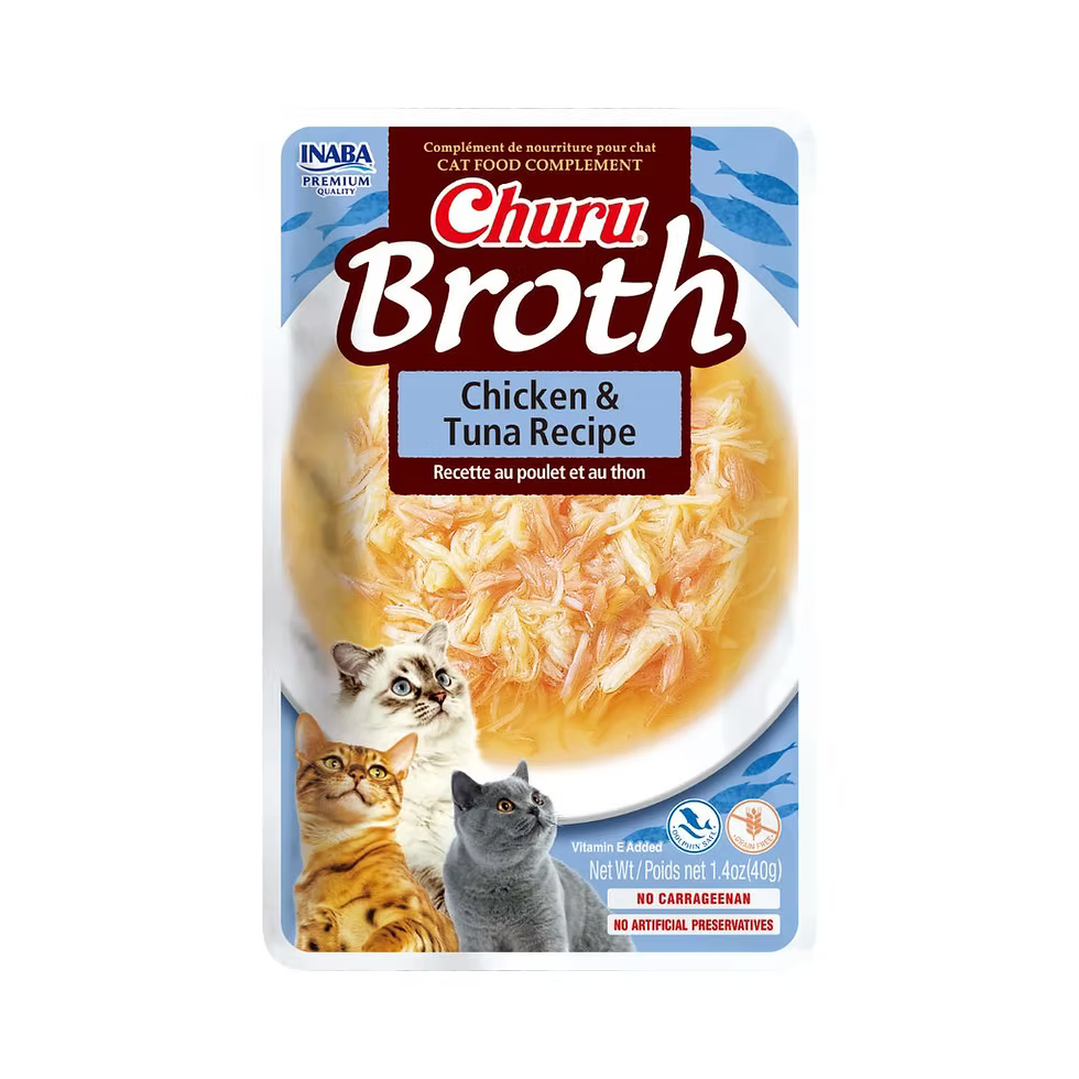 CHURU BROTH SABOR POLLO CON ATÚN PARA GATO