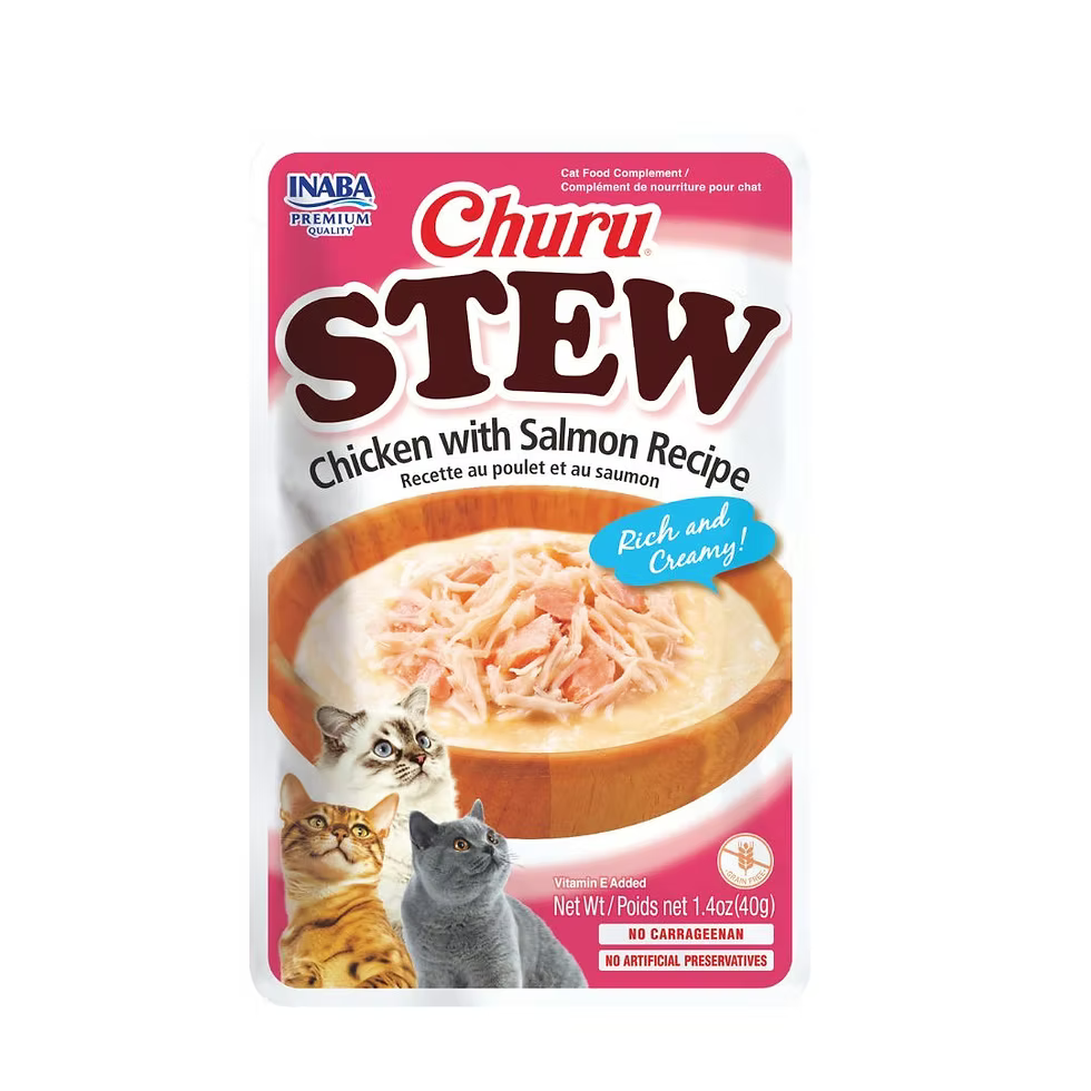 CHURU STEW SABOR POLLO CON SALMÓN PARA GATO