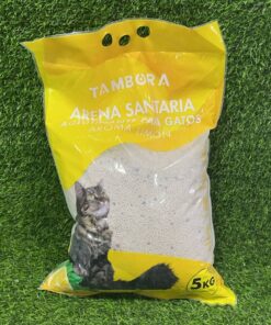 ARENA PARA GATO TAMBORA CON PERLAS AROMATIZANTES OLOR LIMON 5 KILOS