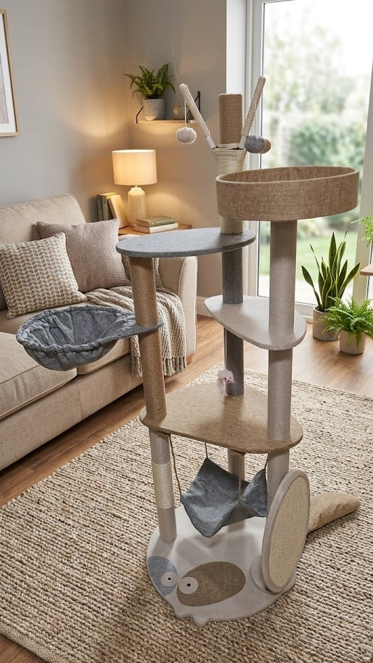 TORRE RASCADORA MULTIACTIVIDAD PARA GATOS