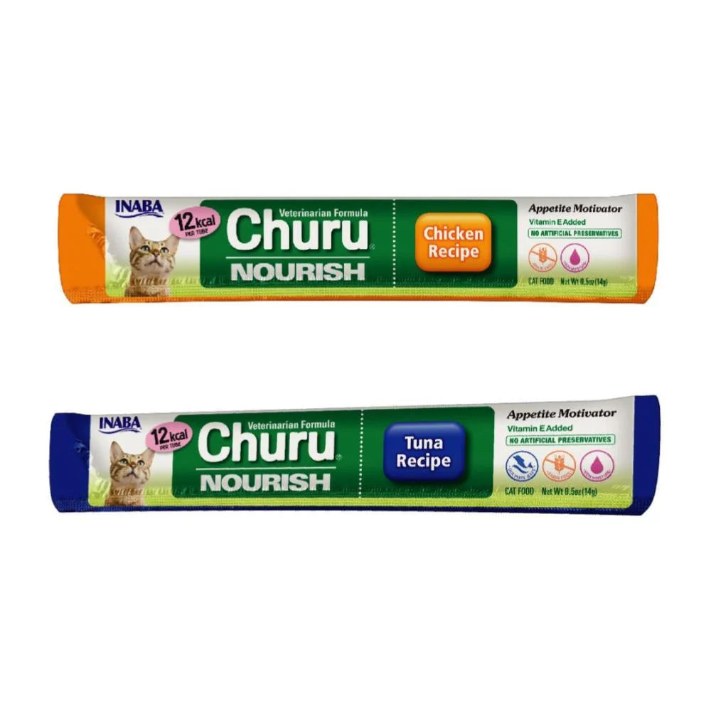 CHURU NOURISH SABOR ATÚN Y POLLO PARA GATOS x50 UNIDADES