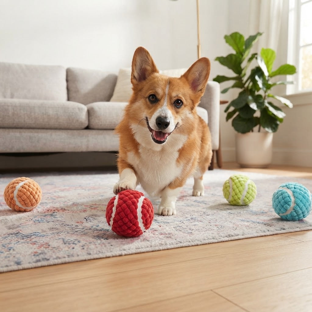 PELOTA DE TENIS TEXTURIZADA PARA MASCOTAS