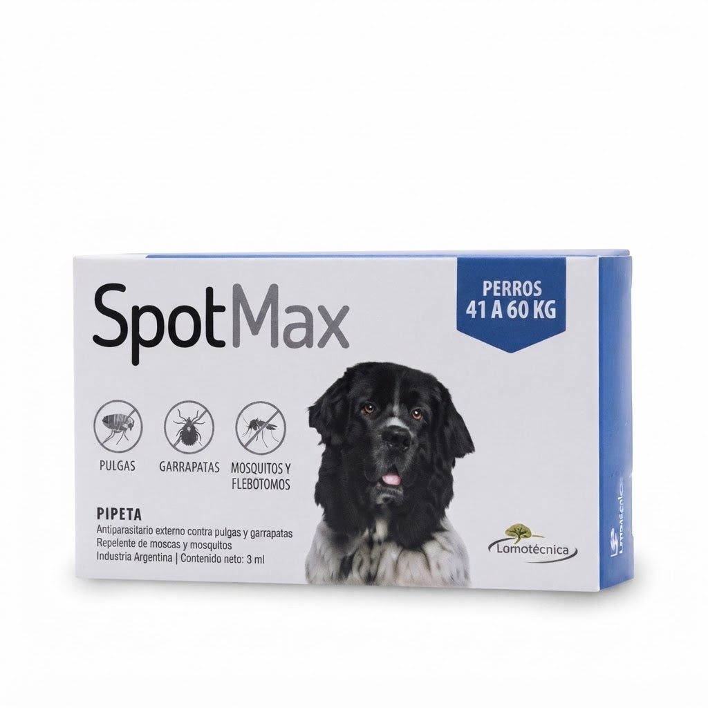 PIPETA ANTIPULGAS Y GARRAPATAS SPOTMAX PARA PERROS (41 a 60kg)