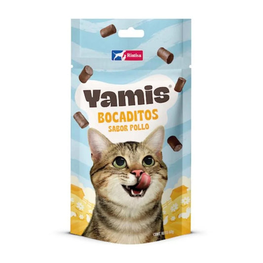 YAMIS BOCADITOS SABOR POLLO PARA GATOS 60g