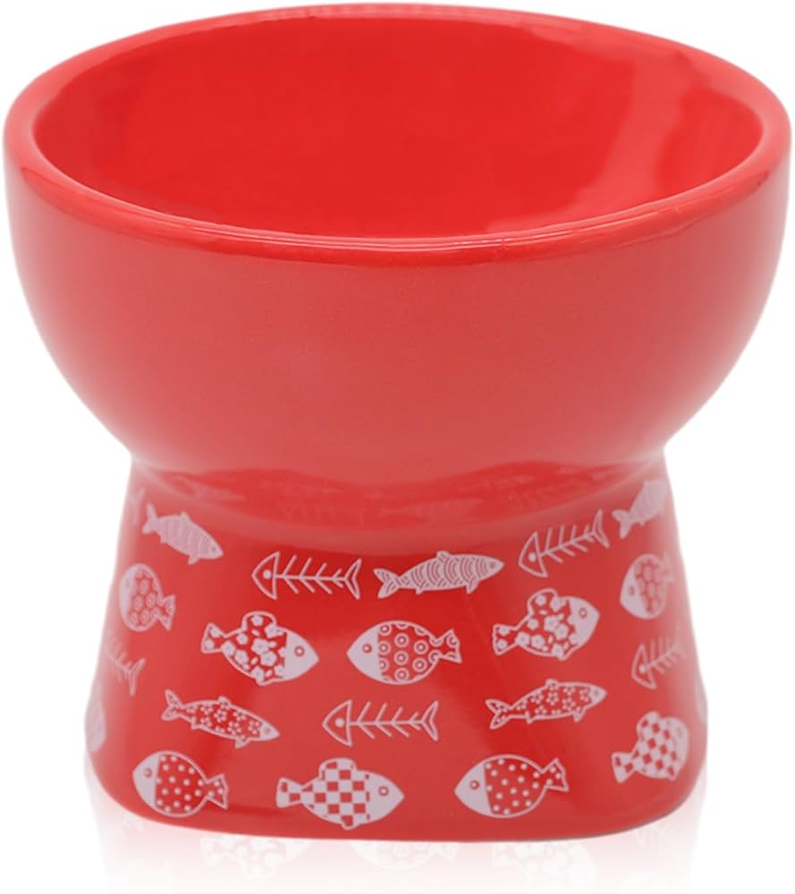 PLATO ELEVADO DE CERÁMICA ROJA