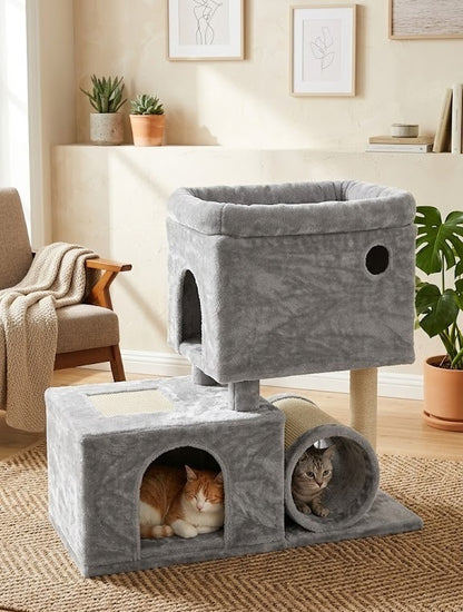 CASA DOBLE RASCADORA DE DESCANSO PARA GATOS