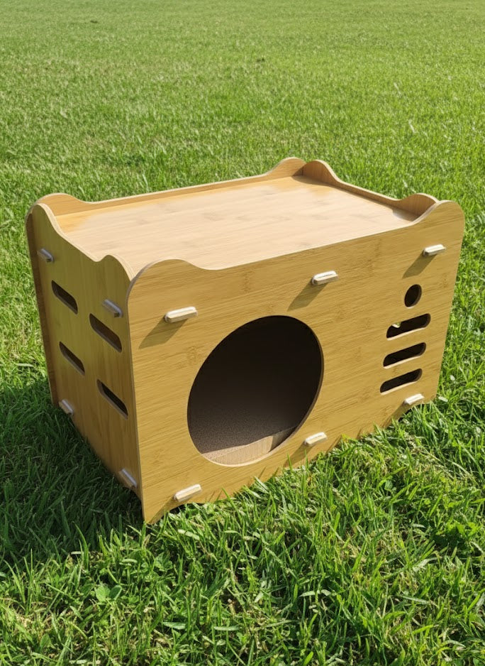RASCADOR CASA DE MADERA MODELO 1