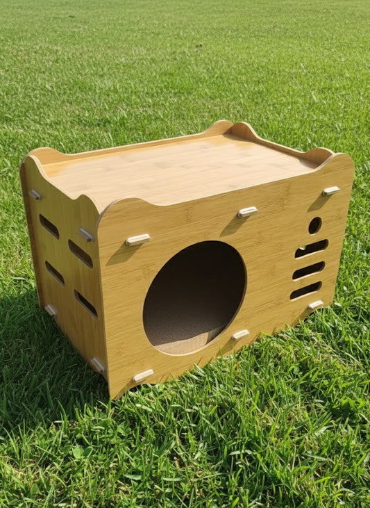 RASCADOR CASA DE MADERA MODELO 1