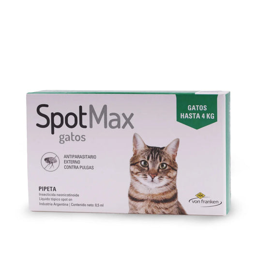 PIPETA ANTIPARASITARIA SPOTMAX PARA GATOS (HASTA 4GKG)
