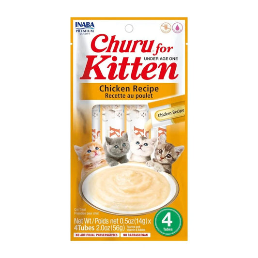 CHURU KITTEN SABOR POLLO PARA GATITOS x4 UNIDADES