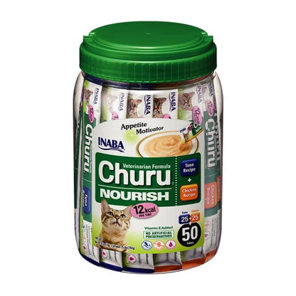 CHURU NOURISH SABOR ATÚN Y POLLO PARA GATOS x50 UNIDADES
