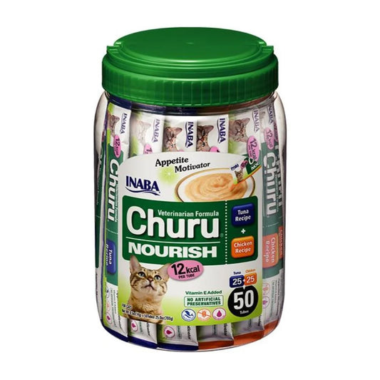 CHURU NOURISH SABOR ATÚN Y POLLO PARA GATOS x50 UNIDADES