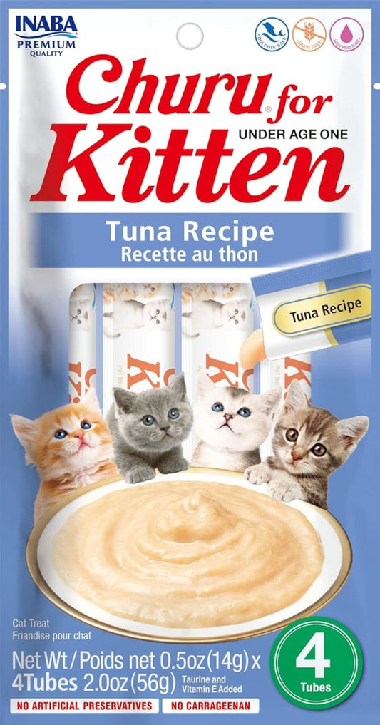 CHURU KITTEN SABOR ATÚN PARA GATITOS x4 UNIDADES