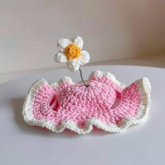 GORRITO FLOR ROSA PARA GATO