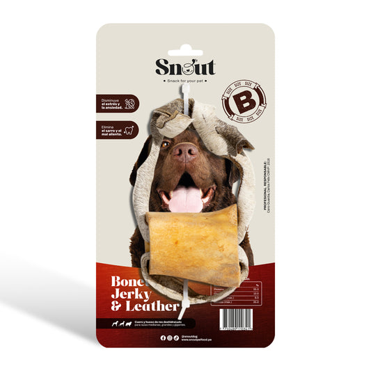 SNOUT CUERO Y HUESO DE RES DESHIDRATADO TALLA B
