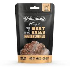 SNACKS NATURALISTIC ALBONDIGAS SABOR SALMON Y CAMOTE