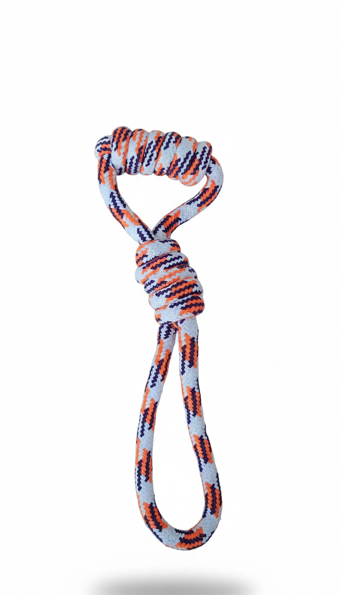 JUGUETE CUERDA TRENZADA JALADORA PARA PERROS