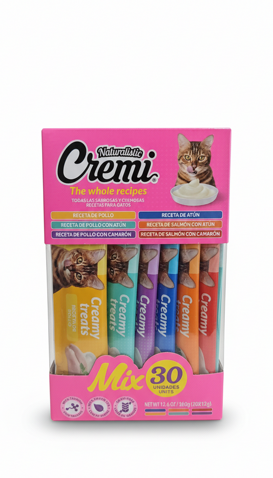 PAQUETE DE CREMI MULTISABORES 30 UNIDADES
