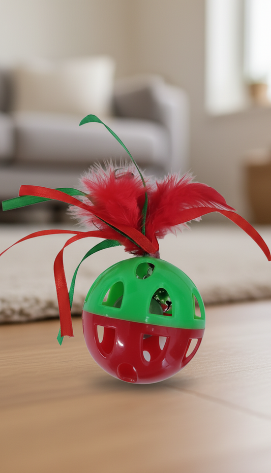 JUGUETE PELOTA CASCABEL NAVIDEÑO