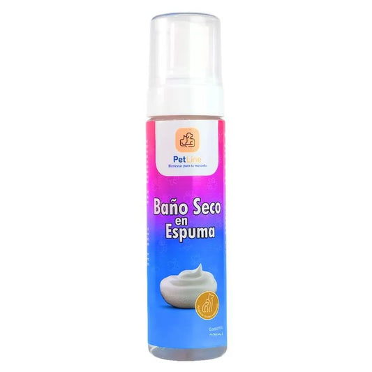 SHAMPOO PETLINE BAÑO SECO EN ESPUMA 200ml