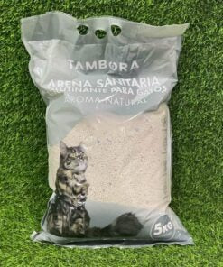 ARENA PARA GATO TAMBORA CON PERLAS AROMATIZANTES OLOR NATURAL 5 KILOS