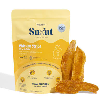 SNOUT TREATS CHICKEN STRIPS NATURALES 100G | SNACK PARA PERROS