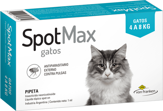 PIPETA ANTIPARASITARIA SPOTMAX PARA GATOS (4 A 8KG)