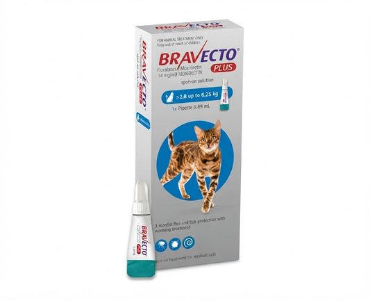 BRAVECTO PLUS GATOS (2,8-6,25kg)