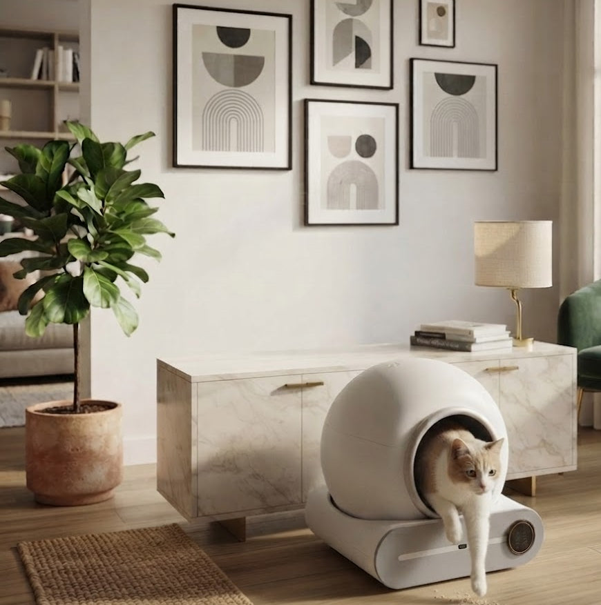 ARENERO INTELIGENTE CIRCULAR AUTOMÁTICO PARA GATOS