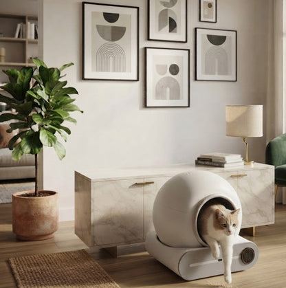 ARENERO INTELIGENTE CIRCULAR AUTOMÁTICO PARA GATOS