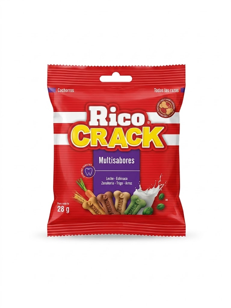 RICO CRACK MULTISABORES PARA CACHORROS 28g