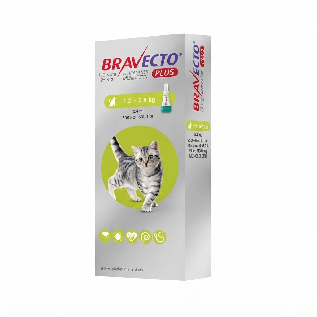 BRAVECTO PLUS GATOS (1,2-2,8kg)