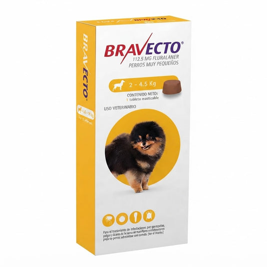 BRAVECTO PERROS MUY PEQUEÑOS (2-4,5kg)