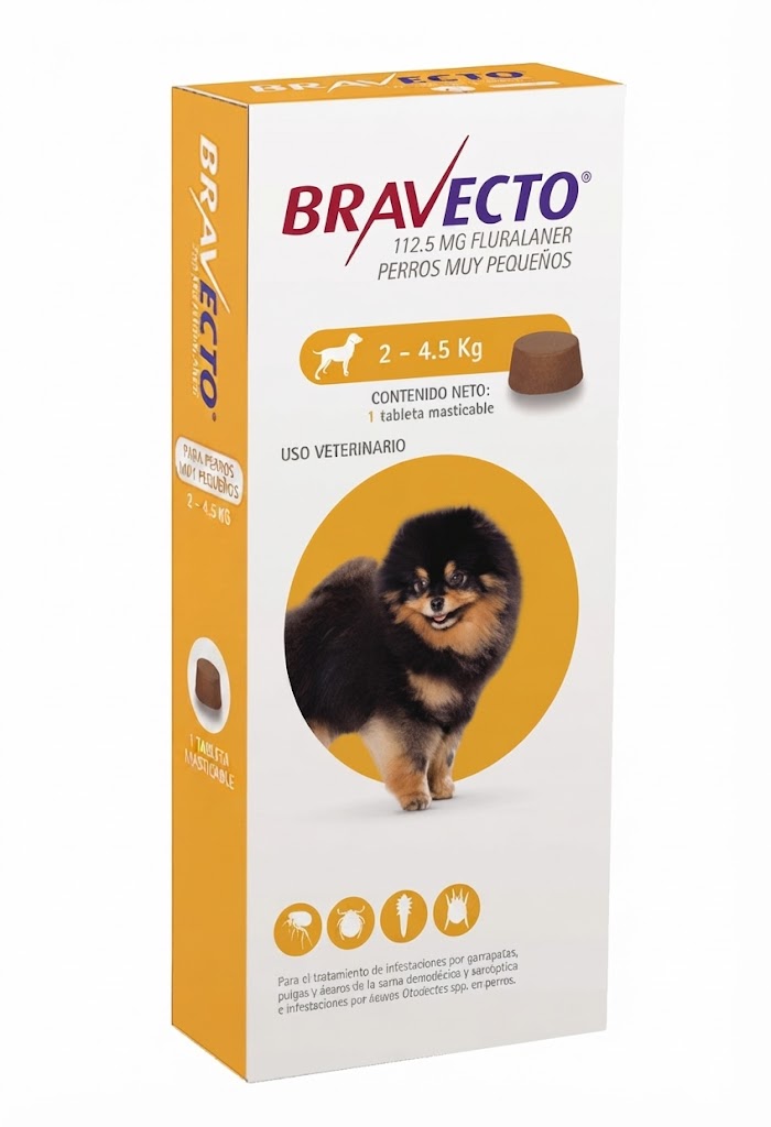 BRAVECTO PERROS MUY PEQUEÑOS (2-4,5kg)